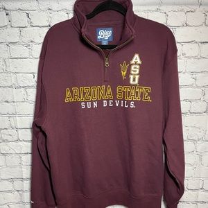Men’s Blue 84 Arizona State Sun Devils Maroon Quarter Zip Sweatshirt Size L